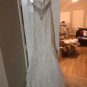 Strapless Wedding Dress w Detailed Beading